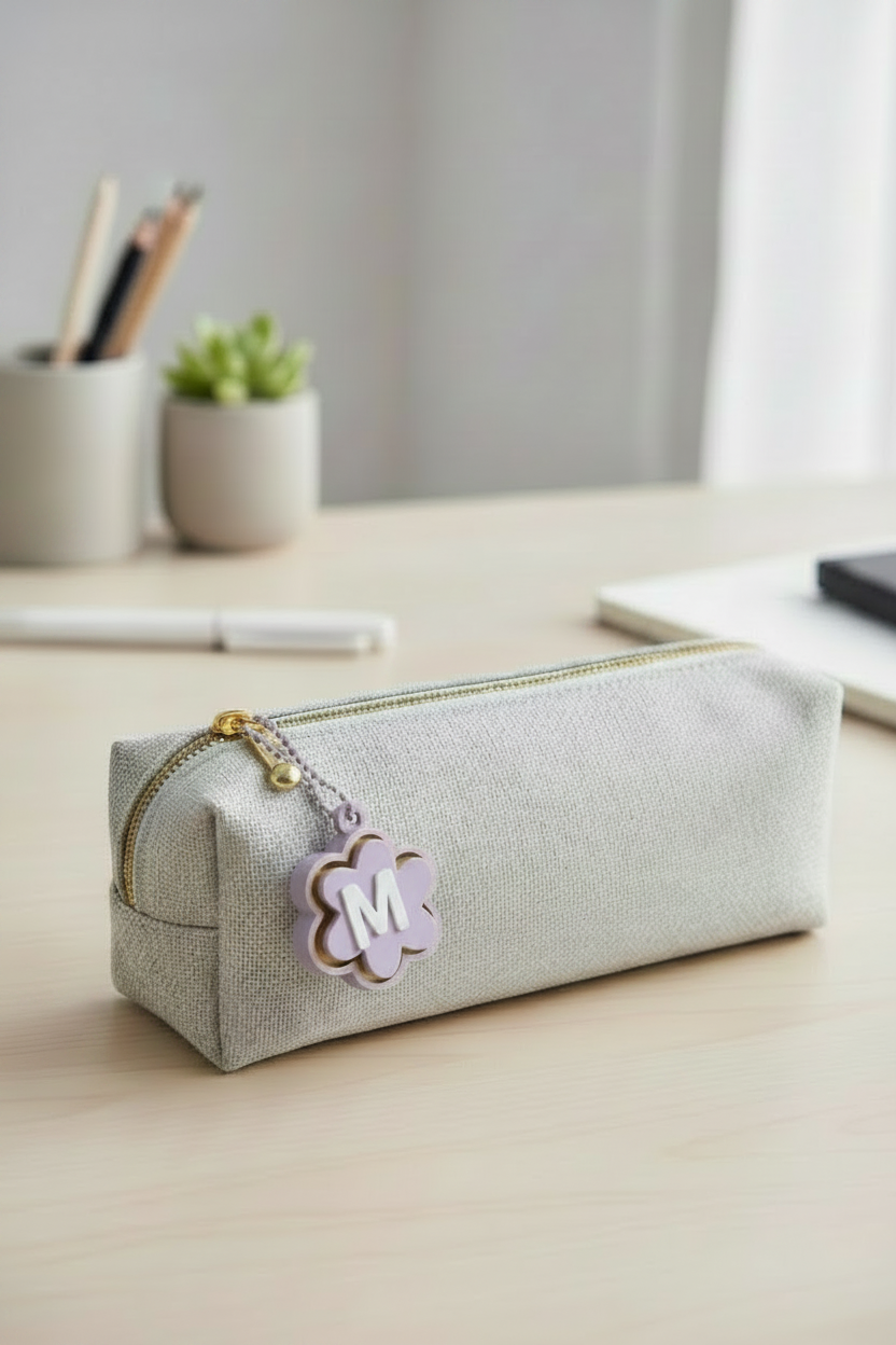 Personalized Flower Clicker Keychain