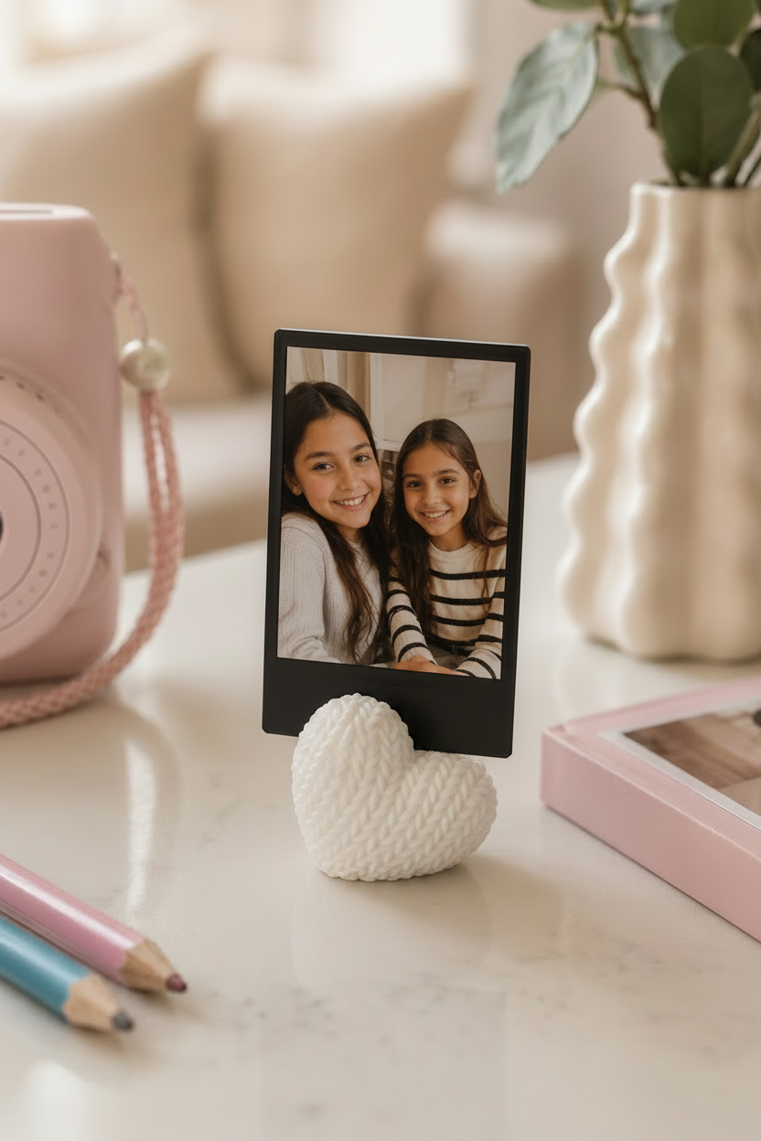 Heart photo stand