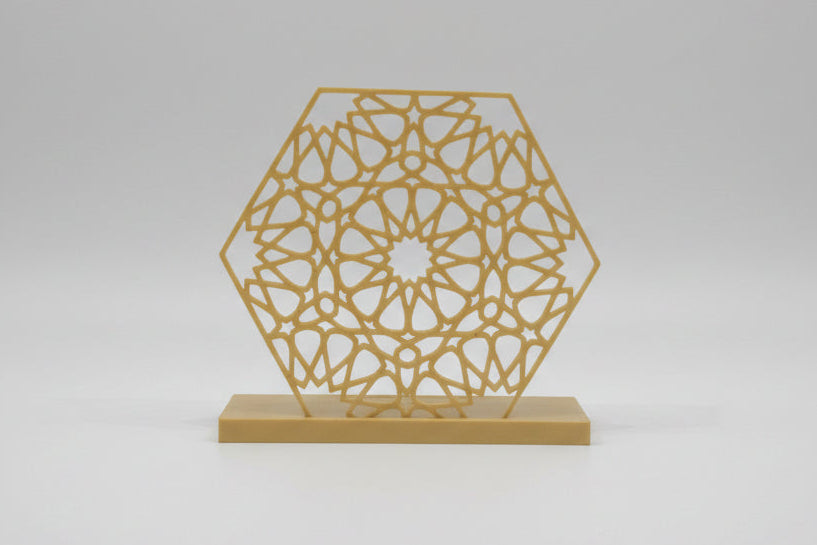 Arabesque Napkin Holder in Luxe — premium geometric tableware, eco-friendly PLA by Aurelis Design Studio