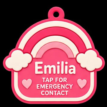 Emergency Contact NFC Keychain | Kids | Pets | Seniors | Medical| Travel