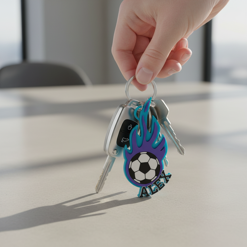 Custom Soccer ball Keychains