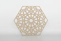 Luxe arabesque geometric wall art in premium finish, eco-friendly biodegradable PLA