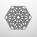 Noir arabesque geometric wall art in black, eco-friendly biodegradable PLA, 30x30cm