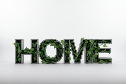Bespoke 3D printed custom hollow fillable text with decorative leaves – Aurelis Design Studio