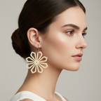Geometric Flower Earrings