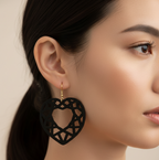 Geometric Heart Earrings