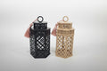 DIY holographic lantern in biodegradable PLA — assembled with tea light, by Aurelis Design Studio