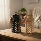 DIY holographic lantern in biodegradable PLA — assembled with tea light, by Aurelis Design Studio
