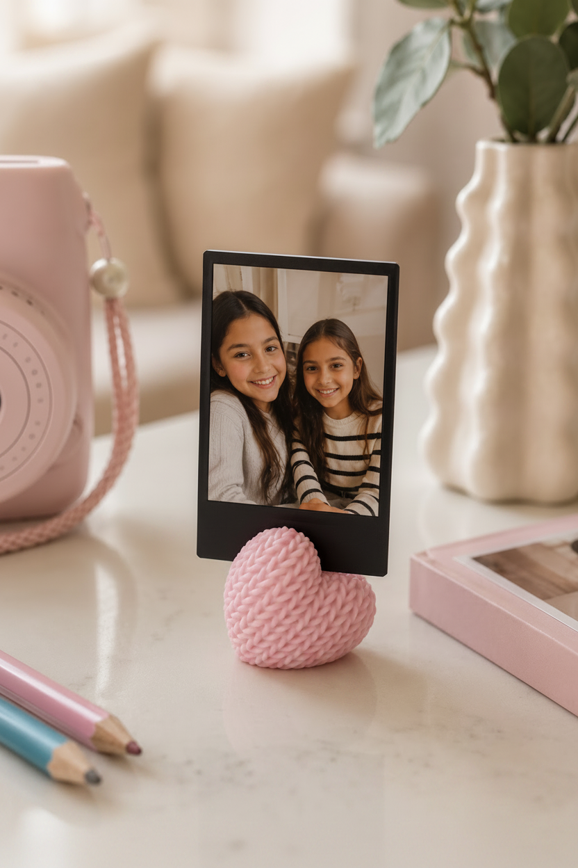 Heart photo stand