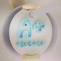 Personalized Stanley Cup teacher tag in biodegradable PLA — fits H2.0 30oz and 40oz tumblers by Aurelis Design Studio