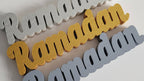 Bespoke 3D printed custom text in three colors - white, gold and grey – Aurelis Design Studio