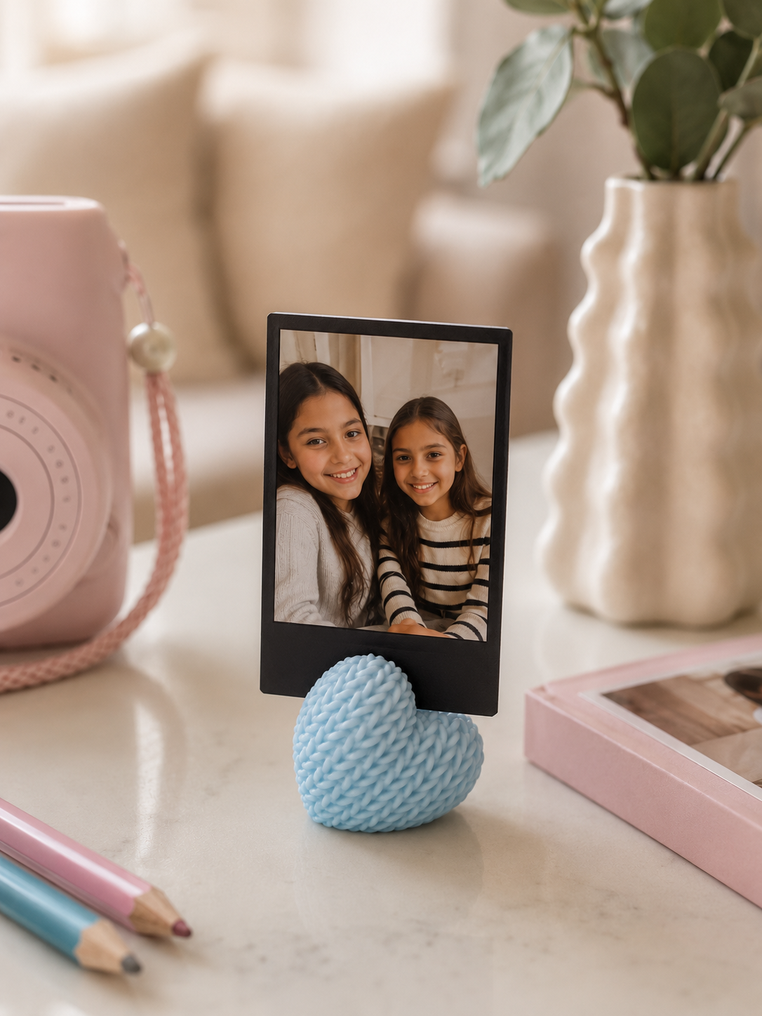 Heart photo stand