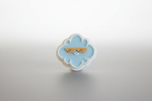 Cloud Clicker fidget toy in biodegradable PLA by Aurelis Design Studio